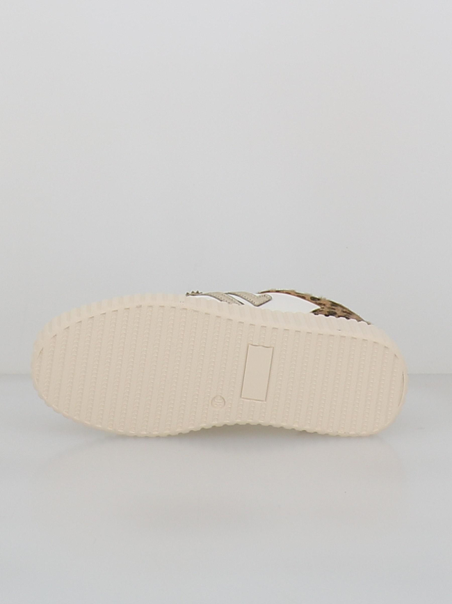 Baskets à scratch léopard cl91 blanc femme - CL11