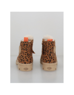 Baskets montantes pampa léopard marron femme - Palladium