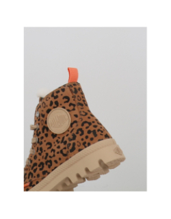 Baskets montantes pampa léopard marron femme - Palladium