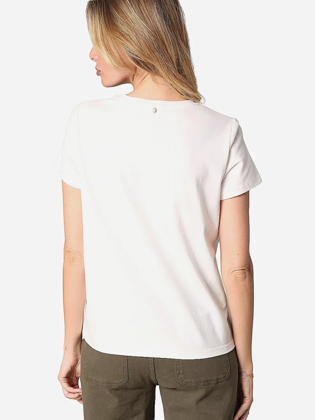 T-shirt strassy wild blanc femme - Deeluxe