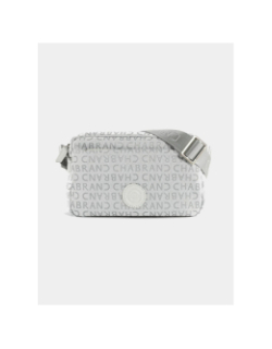 Sacoche en tissu logoté gris homme - Chabrand