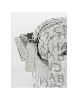 Sacoche en tissu logoté gris homme - Chabrand