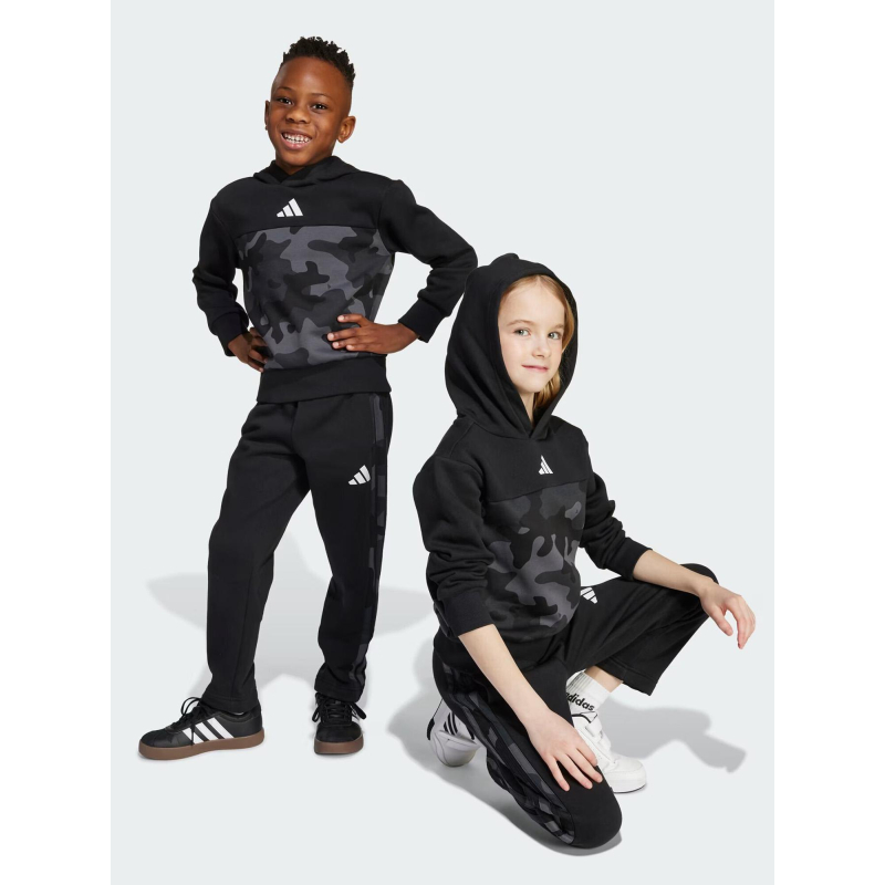 Ensemble de survêtement camo gris et noir enfant - Adidas