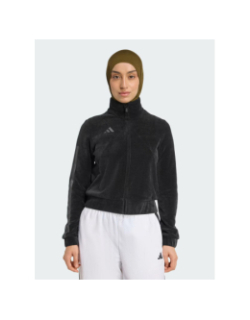 Sweat zippé effet délavé tiro q4 noir femme - Adidas