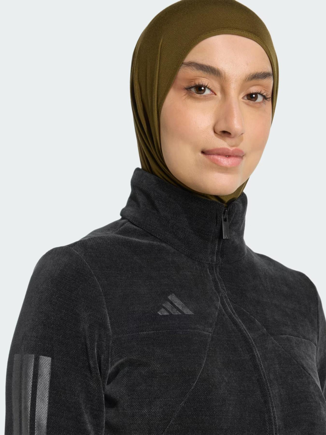 Sweat zippé effet délavé tiro q4 noir femme - Adidas