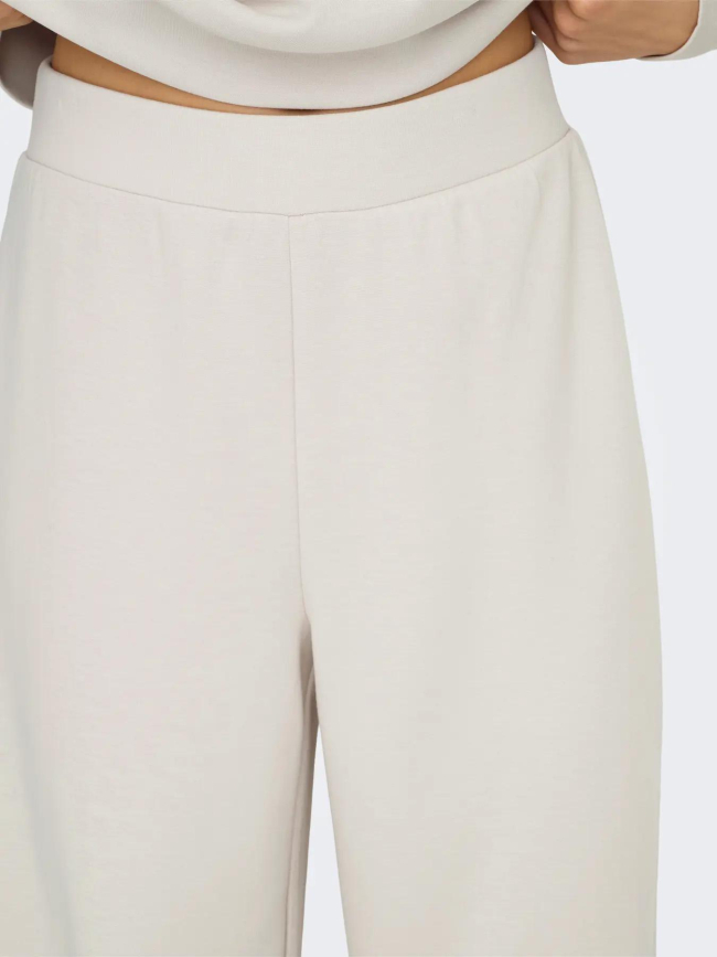 Pantalon jogging ample onplouge life wide beige femme - Only