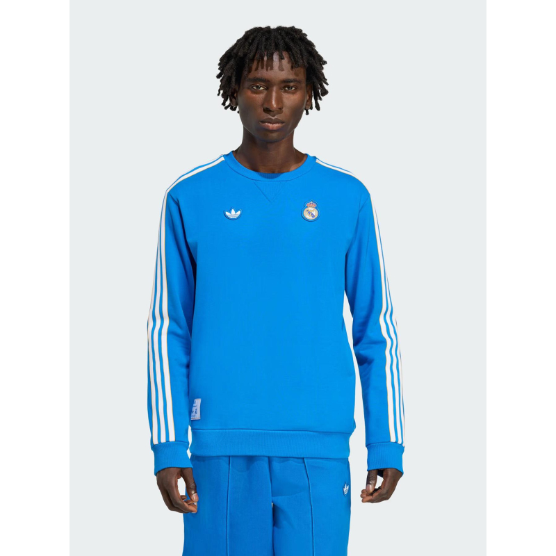 Sweat à col rond real madrid terrace icon bleu homme - Adidas