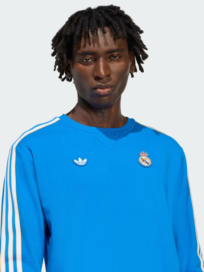 Sweat à col rond real madrid terrace icon bleu homme - Adidas