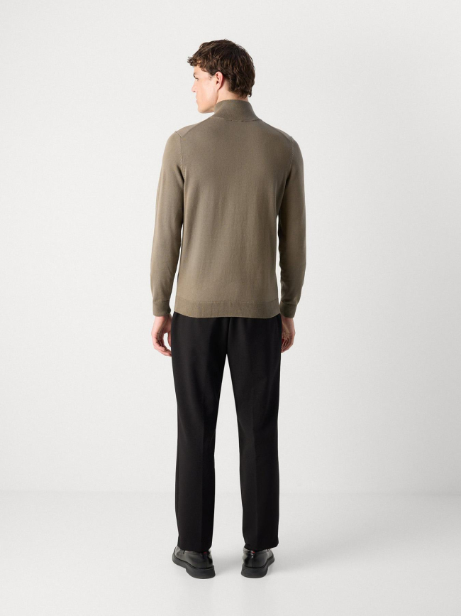 Sweat à col zippé san quintus kaki  homme - Hugo