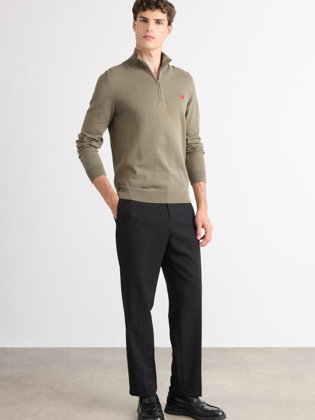 Sweat à col zippé san quintus kaki  homme - Hugo