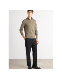 Sweat à col zippé san quintus kaki  homme - Hugo