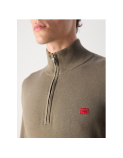 Sweat à col zippé san quintus kaki  homme - Hugo