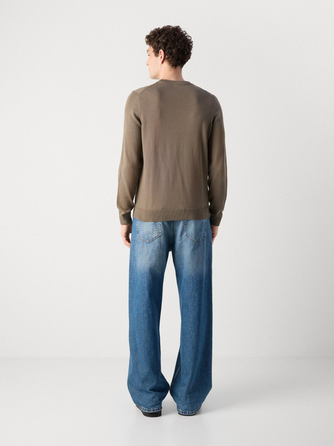 Pull fin san cassius-c1 badge kaki homme - Hugo