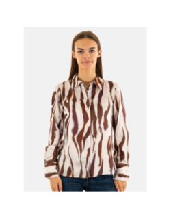 Chemise regular à imprimé animal marron femme - Salsa