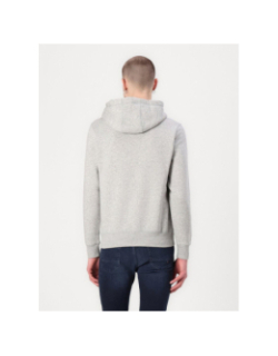 Sweat à capuche chiné logo gris homme - Tommy Hilfiger