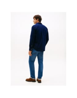 Chemise à manches longues en velours côtelé bleu homme - Tommy Hilfiger