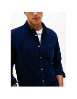Chemise à manches longues en velours côtelé bleu homme - Tommy Hilfiger