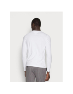T-shirt stretch à manches longues slim fit blanc homme - Tommy Hilfiger