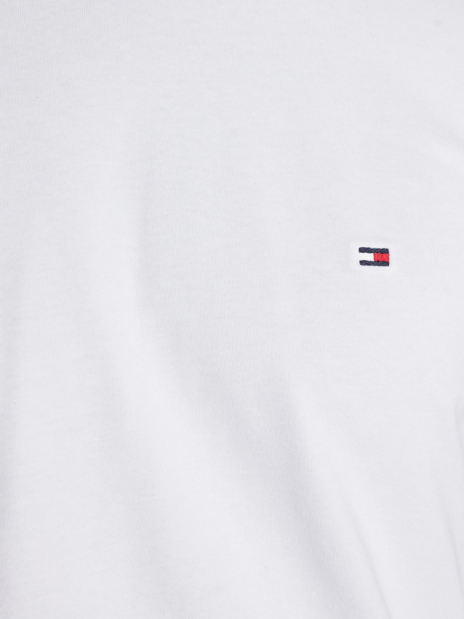 T-shirt stretch à manches longues slim fit blanc homme - Tommy Hilfiger