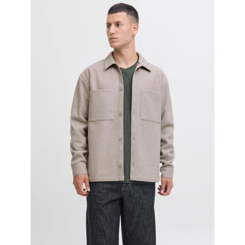 Surchemise jjjerry beige homme - Jack & Jones