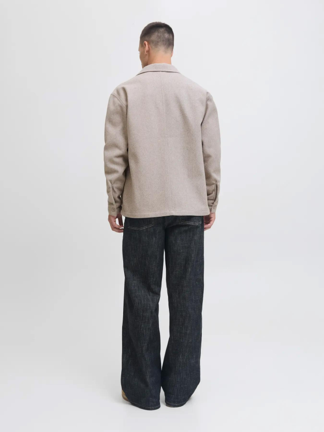 Surchemise jjjerry beige homme - Jack & Jones