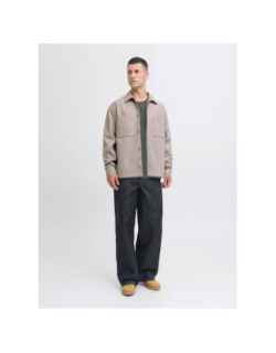 Surchemise jjjerry beige homme - Jack & Jones