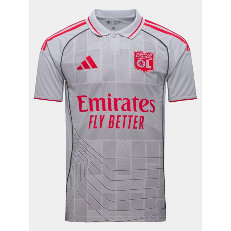 Maillot de football third ol 25/26 gris homme - Adidas