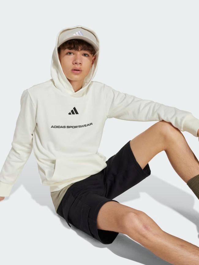 Sweat à capuche b fl hd écru enfant - Adidas