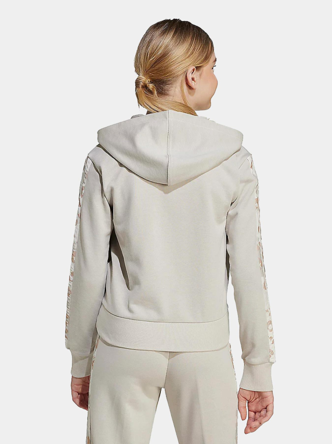 Sweat à capuche zippé anml 3s ft beige fille - Adidas