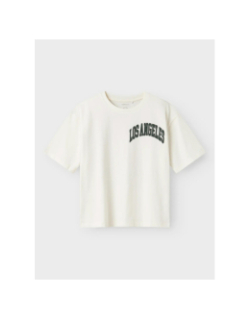 T-shirt à manches courtes los angeles nkmnoa blanc enfant - Name It