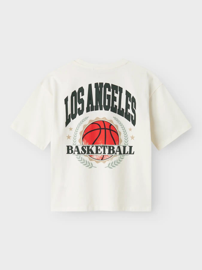 T-shirt à manches courtes los angeles nkmnoa blanc enfant - Name It