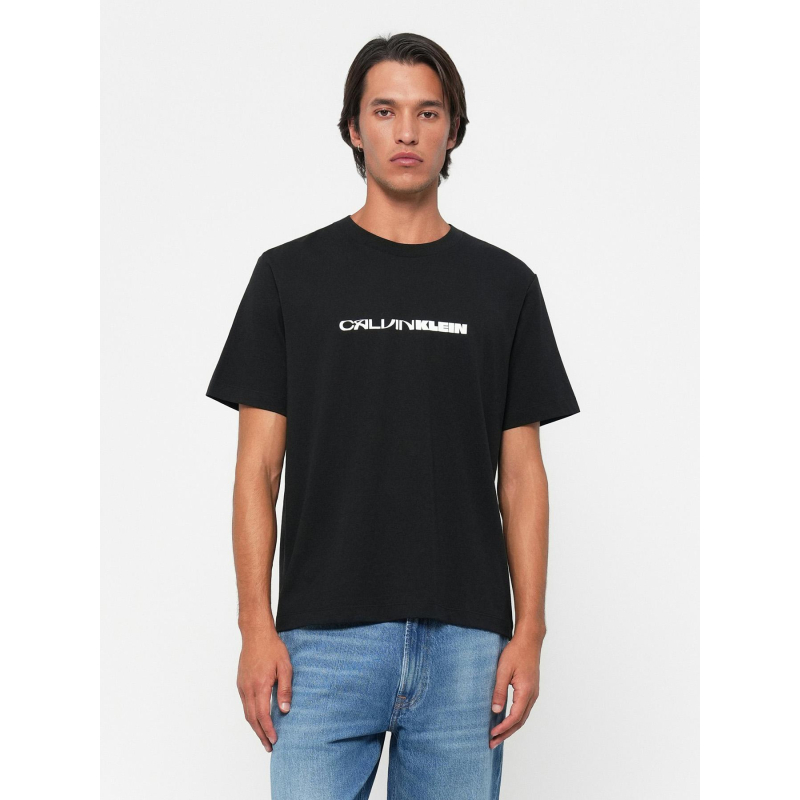 T-shirt relaxed à imprimé graphique noir homme - Calvin Klein Jeans