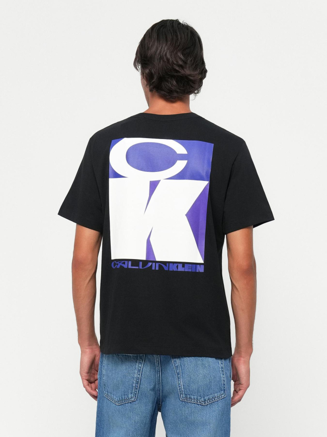T-shirt relaxed à imprimé graphique noir homme - Calvin Klein Jeans