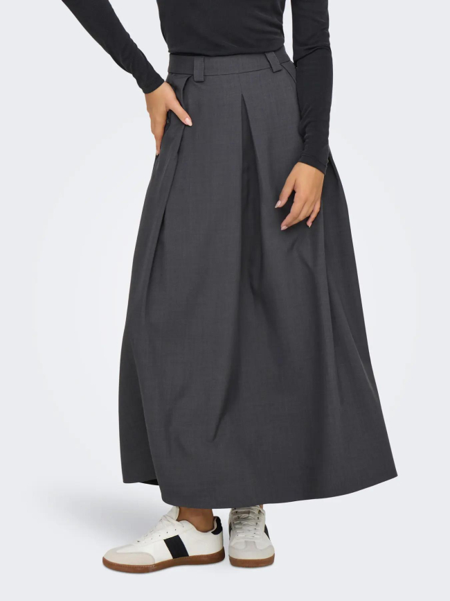 Jupe longue fluide onlginny anthracite femme - Only