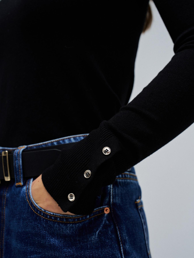 Pull slim à manches longues basic noir femme - Salsa