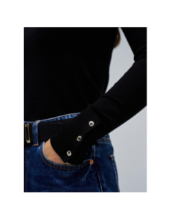 Pull slim à manches longues basic noir femme - Salsa