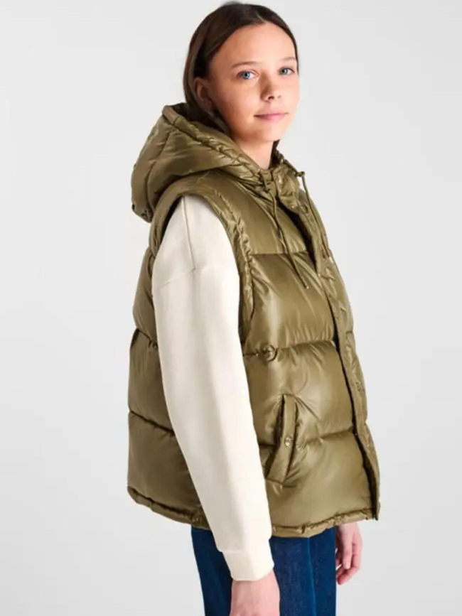 Doudoune manches amovibles ingegi kaki fille - Le Temps Des Cerises