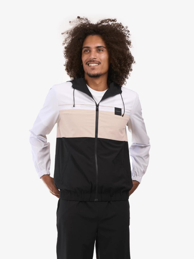 Veste de survêtement zippé beige et noir homme - Chabrand