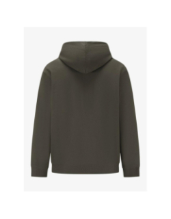 Sweat à capuche logo uni kaki homme - Chabrand