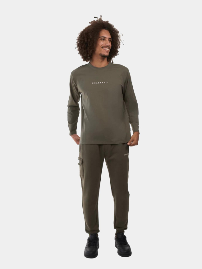Pantalon jogging cargo kaki homme - Chabrand
