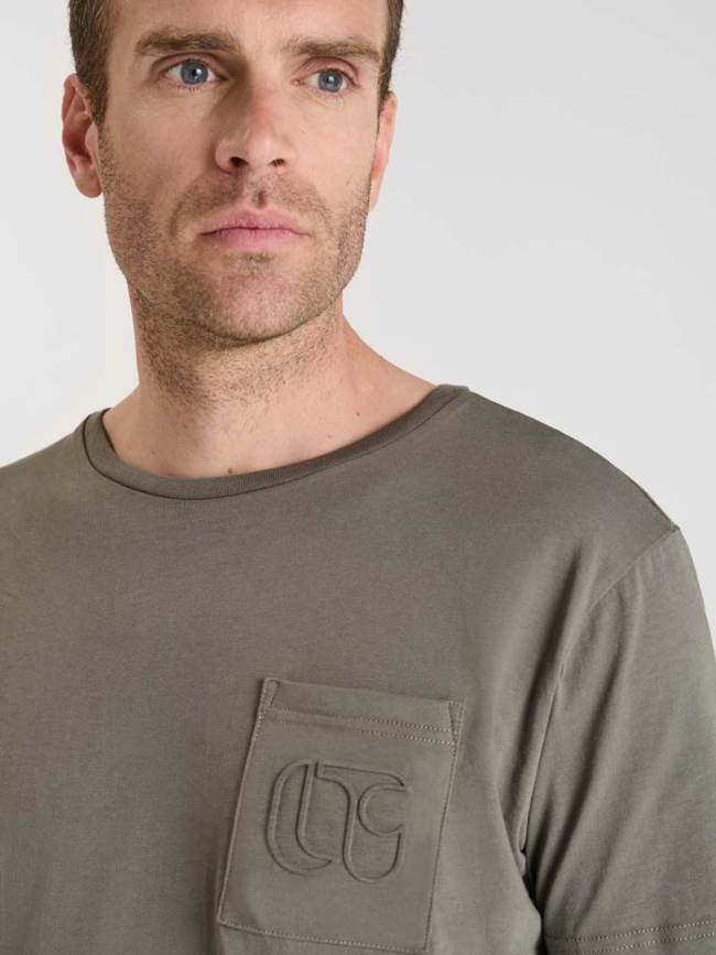 T-shirt à manches courtes naia kaki homme - Le Temps Des Cerises