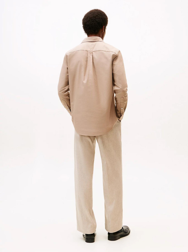 Chemise solid heritage oxford beige homme - Tommy Hilfiger