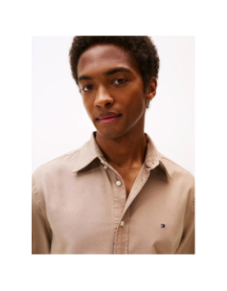 Chemise solid heritage oxford beige homme - Tommy Hilfiger
