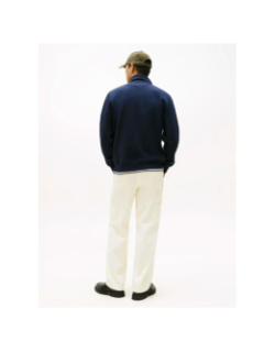 Pull en molleton zippé noir homme - Tommy Hilfiger