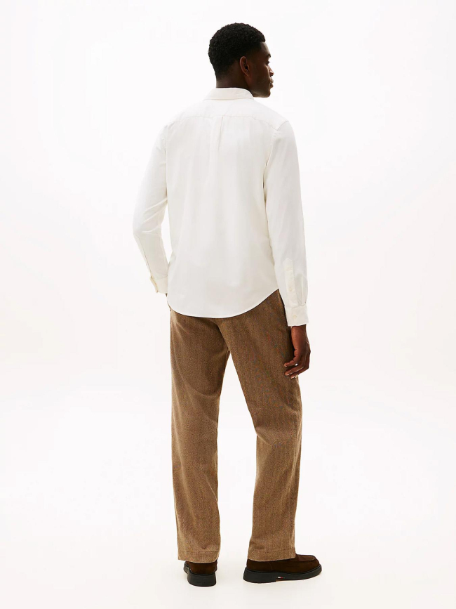 Chemise en flanelle th flex beige homme - Tommy Hilfiger