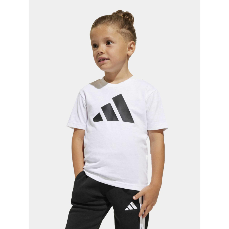 T-shirt à manches courtes lk bl tee 160 blanc enfant - Adidas