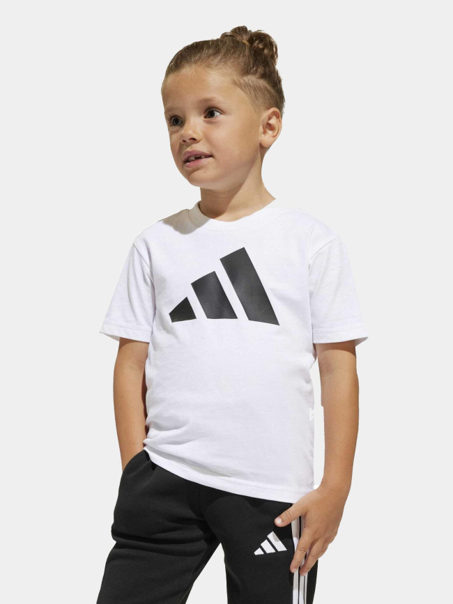 T-shirt à manches courtes lk bl tee 160 blanc enfant - Adidas