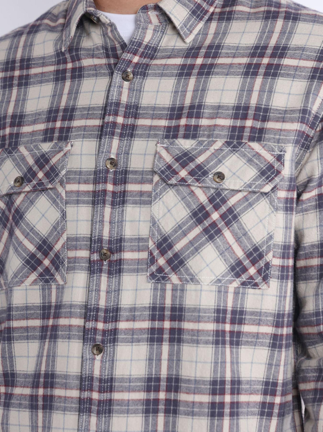 Chemise à carreaux tissé cliff beige homme - Oxbow