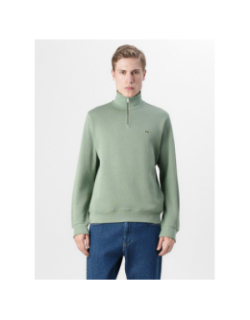 Sweat à col zippé vert homme - Lacoste