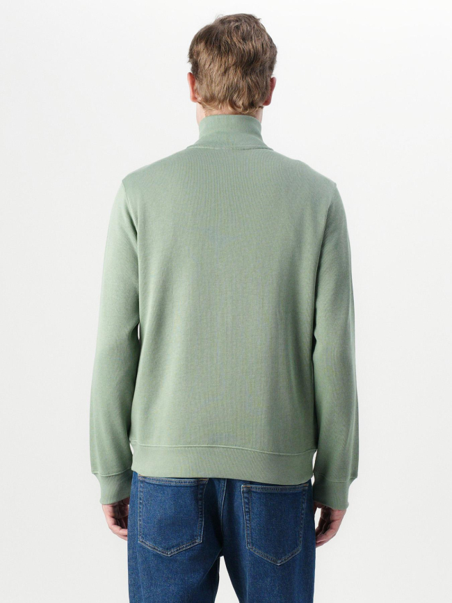 Sweat à col zippé vert homme - Lacoste